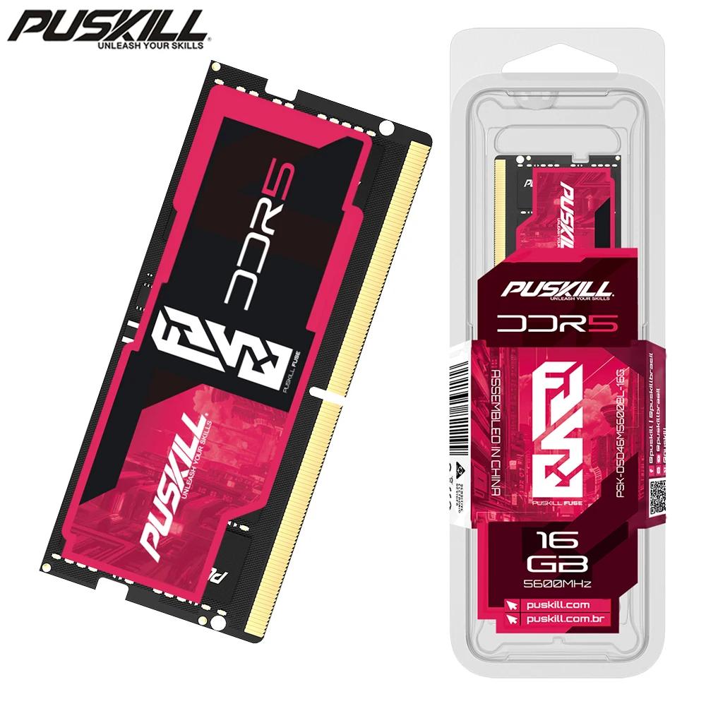 PUSKILL ǻ Ʈ RAM, 262  Ʈ SODIMM ޸ ޸, DDR5 32GB, 16GB, 8GB, 1.1V, 4800MHz, 5200MHz, 5600MHz